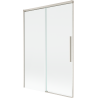 Mexen Rox Duschabtrennung 2-teilig verschiebbar 120 x 150 cm, transparent, gebürsteter Nickel - 8C9-120-001-97-00