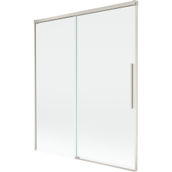Mexen Rox 2-delige verschuifbare badwand 140 x 150 cm, transparant, geborsteld nikkel - 8C9-140-001-97-00