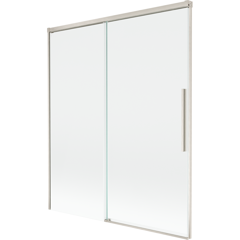 Mexen Rox 2-flügelige verschiebbare Badewannenwand 140 x 150 cm, transparent, gebürstetes Nickel - 8C9-140-001-97-00
