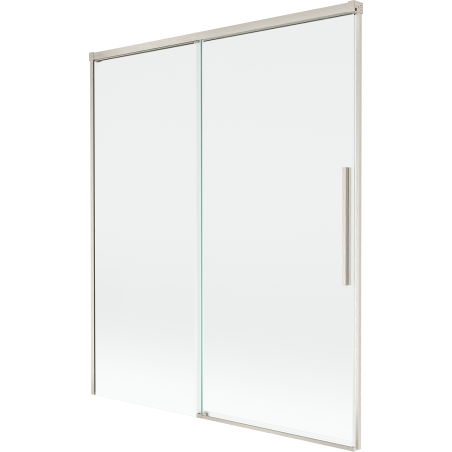 Mexen Rox 2-flügelige verschiebbare Badewannenwand 140 x 150 cm, transparent, gebürstetes Nickel - 8C9-140-001-97-00