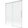 Mexen Rox 2-delige verschuifbare badwand 140 x 150 cm, transparant, geborsteld nikkel - 8C9-140-001-97-00