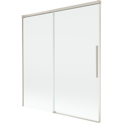 Mexen Rox 2-osaline libistatav vannisein 150 x 150 cm, läbipaistev, harjatud nikkel - 8C9-150-001-97-00