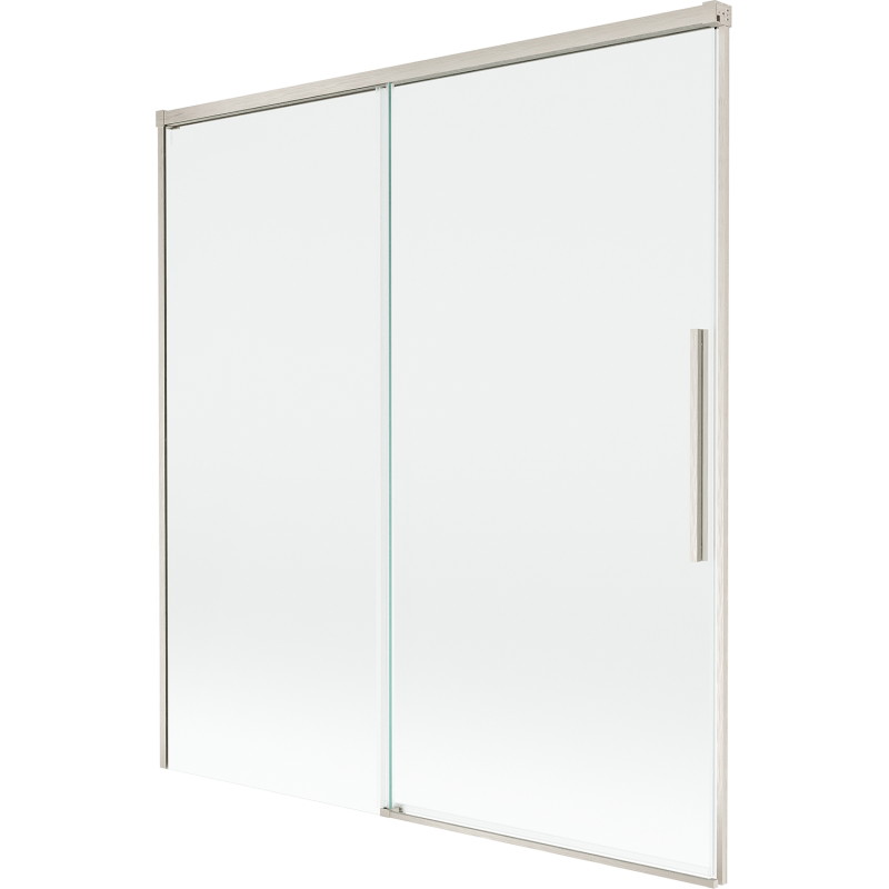 Mexen Rox 2-delige, schuifbare badkuipscherm, 150 x 150 cm, transparant, geborsteld nikkel - 8C9-150-001-97-00
