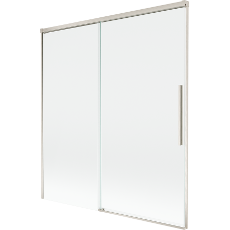 Mexen Rox paravento da bagno a 2 ante scorrevoli 150 x 150 cm, trasparente, nichel spazzolato - 8C9-150-001-97-00