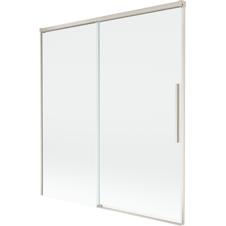 Mexen Rox parawan nawannowy 2-skrzydłowy rozsuwany 150 x 150 cm, transparent, nikiel szczotkowany - 8C9-150-001-97-00