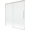Mexen Rox Duschwand 2-flügelig, 150 x 150 cm, transparent, gebürsteter Nickel - 8C9-150-001-97-00