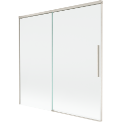 Mexen Rox paroi de baignoire à 2 volets coulissants 160 x 150 cm, transparent, nickel brossé - 8C9-160-001-97-00