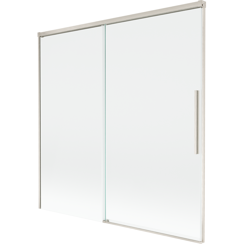 Mexen Rox 2-osainen kylpyammeseinä, liukuva 160 x 150 cm, läpinäkyvä, harjattu nikkeli - 8C9-160-001-97-00