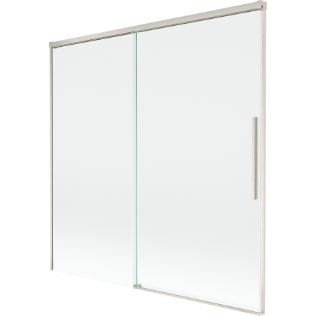 Mexen Rox mampara de ducha corredera de 2 hojas 160 x 150 cm, transparente, níquel cepillado - 8C9-160-001-97-00