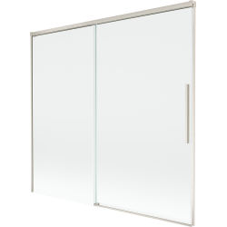 Mexen Rox 170 x 150 cm, 2-wing sliding bathtub screen, transparent, brushed nickel - 8C9-170-001-97-00