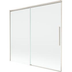 Mexen Rox Badewannenfaltwand 2-flügelig verschiebbar 170 x 150 cm, transparent, gebürsteter Nickel - 8C9-170-001-97-00