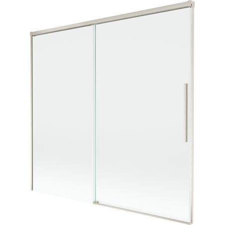 Mexen Rox Badewannenfaltwand 2-flügelig verschiebbar 170 x 150 cm, transparent, gebürsteter Nickel - 8C9-170-001-97-00