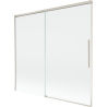 Mexen Rox 2-delige schuifbare badwand 170 x 150 cm, transparant, geborsteld nikkel - 8C9-170-001-97-00