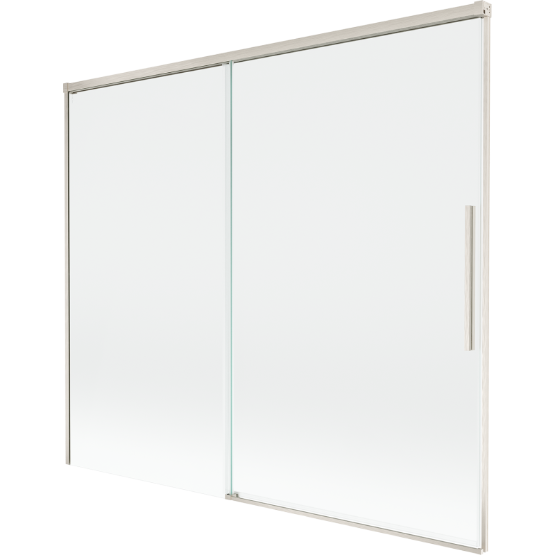 Mexen Rox Badewannenabtrennung 2-flügelig verschiebbar 180 x 150 cm, transparent, gebürsteter Nickel - 8C9-180-001-97-00