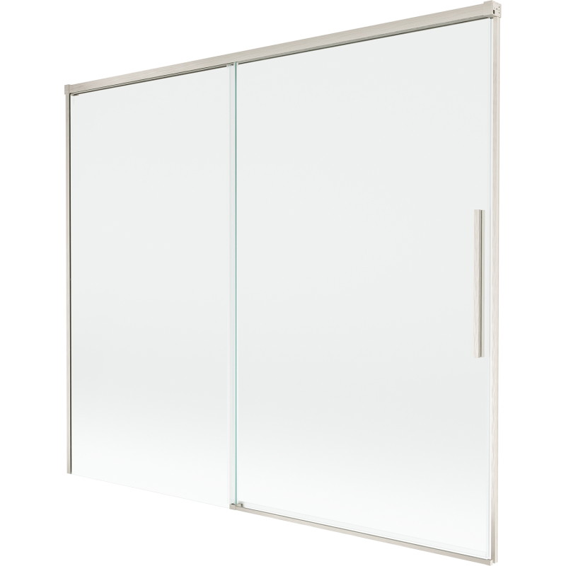 Mexen Rox pare-douche de baignoire 2 volets coulissants 180 x 150 cm, transparent, nickel brossé - 8C9-180-001-97-00