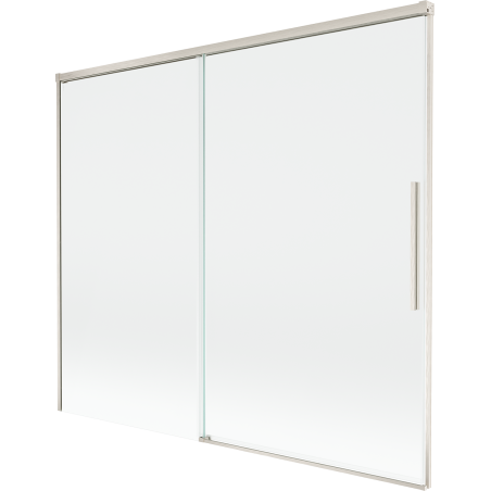 Mexen Rox Badewannenabtrennung 2-flügelig verschiebbar 180 x 150 cm, transparent, gebürsteter Nickel - 8C9-180-001-97-00