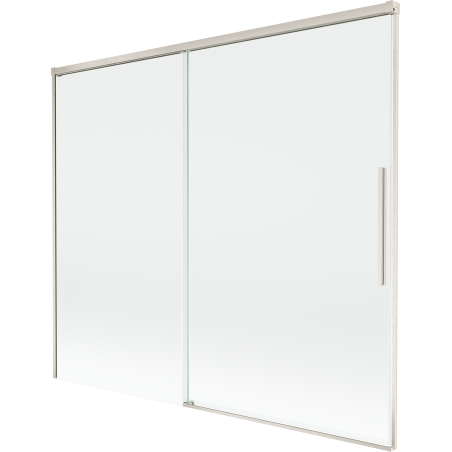 Mexen Rox mampara de baño de 2 hojas corredizas 180 x 150 cm, transparente, níquel cepillado - 8C9-180-001-97-00