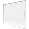 Mexen Rox Badewannenabtrennung 2-flügelig verschiebbar 180 x 150 cm, transparent, gebürsteter Nickel - 8C9-180-001-97-00