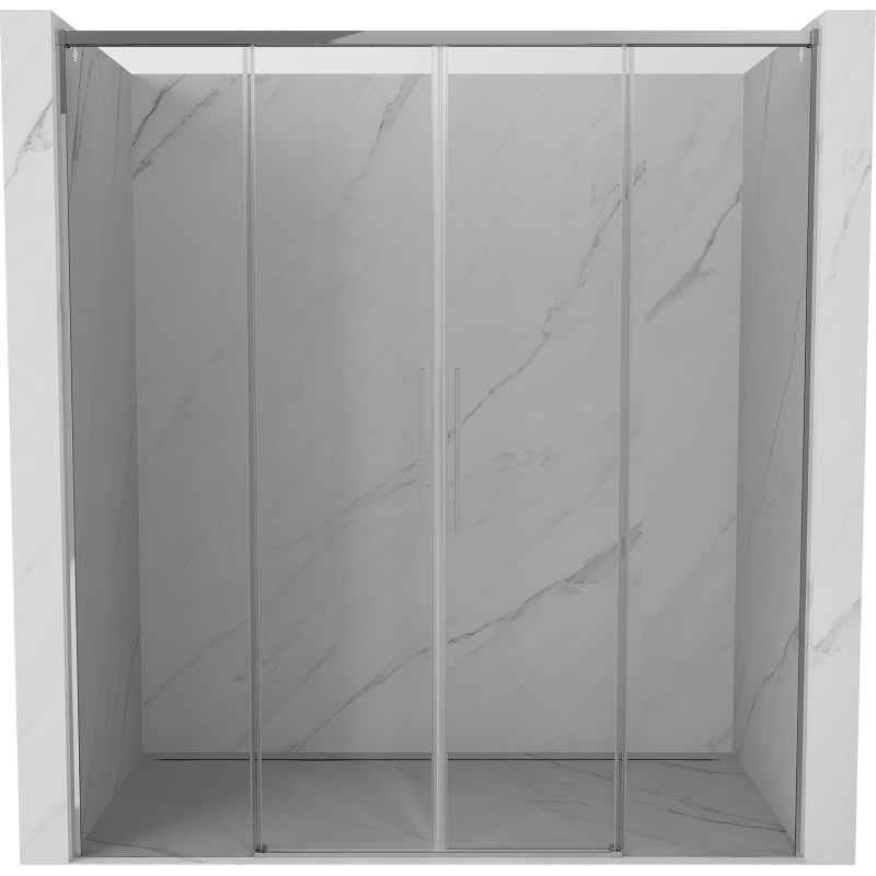 Mexen Rox Duo drzwi prysznicowe rozsuwane 170 cm, transparent, chrom - 8C2-170-002-01-00