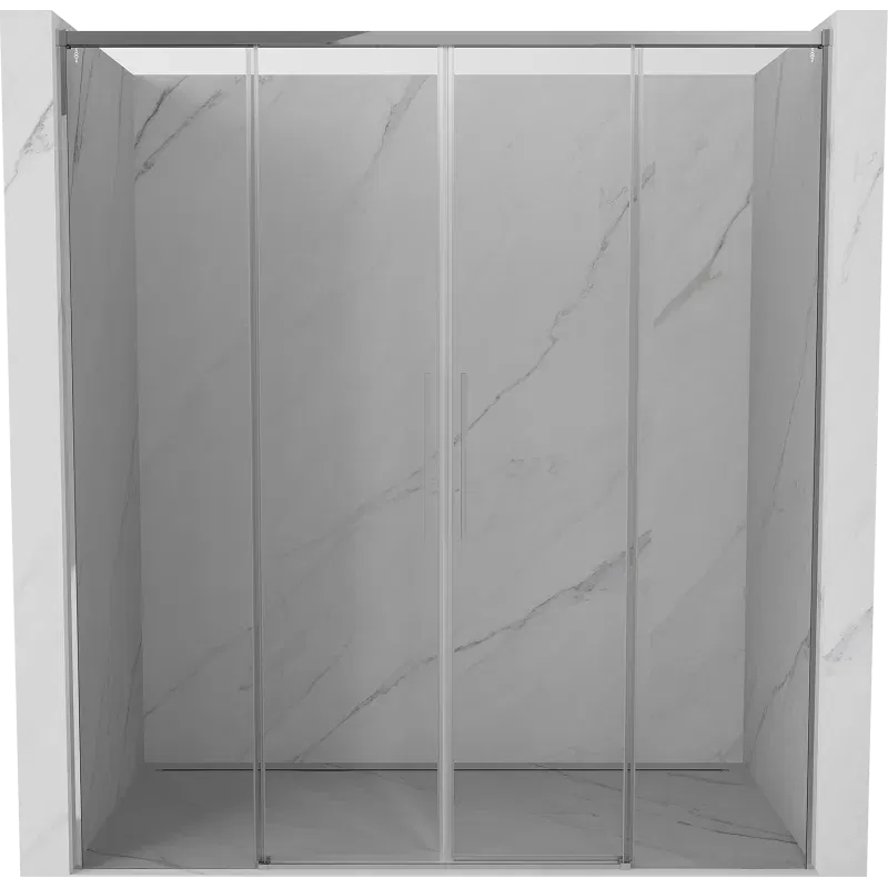 Mexen Rox Duo Schiebetür Duschöffnung 180 cm, transparent, Chrom - 8C2-180-002-01-00