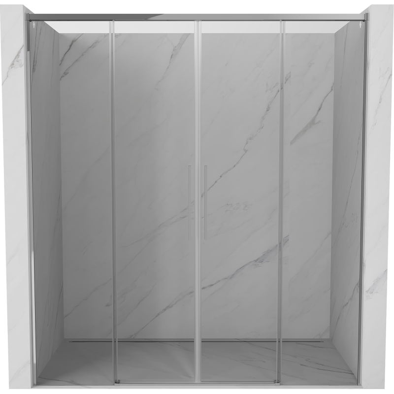 Mexen Rox Duo drzwi prysznicowe rozsuwane 190 cm, transparent, chrom - 8C2-190-002-01-00