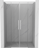 Mexen Rox Duo Schiebeduschtüren 140 cm, transparent, wäiss - 8C2-140-002-20-00