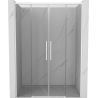 Mexen Rox Duo drzwi prysznicowe rozsuwane 150 cm, transparent, białe - 8C2-150-002-20-00