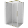 Mexen Rox Duo sliding shower enclosure 110 x 90 cm, transparent, gold - 8C2D-110-090-50-00