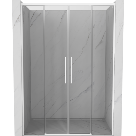 Mexen Rox Duo portas de duche de correr 160 cm, transparente, branco - 8C2-160-002-20-00