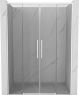 Mexen Rox Duo klizna vrata tuš kabine 160 cm, prozirna, bijela - 8C2-160-002-20-00