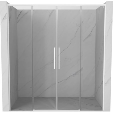 Mexen Rox Schiebetür-Duschabtrennung 180 cm, transparent, weiß - 8C2-180-002-20-00