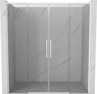 Mexen Rox Duo klizna vrata za tuš 190 cm, prozirna, bijela - 8C2-190-002-20-00