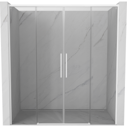 Mexen Rox portes de douche coulissantes 200 cm, transparent, blanc - 8C2-200-002-20-00