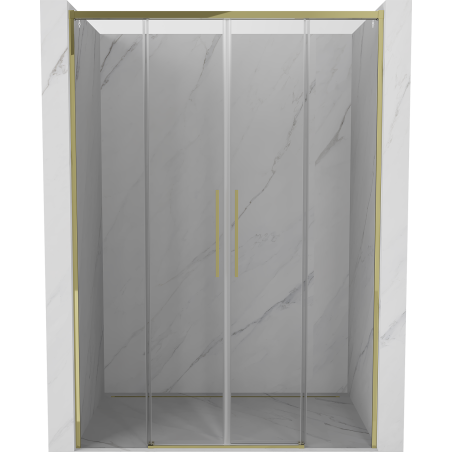Mexen Rox Duo drzwi prysznicowe rozsuwane 150 cm, transparent, złote - 8C2-150-002-50-00
