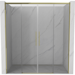 Mexen Rox Schiebetür Dusche 200 cm, transparent, gold - 8C2-200-002-50-00