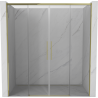 Mexen Rox Duo sliding shower doors 200 cm, transparent, gold - 8C2-200-002-50-00