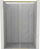 Mexen Rox Duo klizna tuš vrata 150 cm, prozirna, zlatna mat - 8C2-150-002-55-00