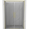 Mexen Rox Duo Sliding Shower Doors 160 cm, Transparent, Brushed Gold - 8C2-160-002-55-00