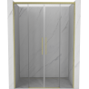 Mexen Rox Schiebetür für Dusche 160 cm, transparent, gebürstetes Gold - 8C2-160-002-55-00