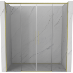 Mexen Rox porte de douche coulissante 180 cm, transparent, or brossé - 8C2-180-002-55-00