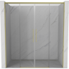 Mexen Rox Duo Sliding Shower Doors 190 cm, Transparent, Brushed Gold - 8C2-190-002-55-00