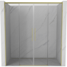 Mexen Rox schuifdouchedeur 200 cm, transparant, goud geborsteld - 8C2-200-002-55-00