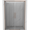 Mexen Rox Duo sliding shower doors 140 cm, transparent, rose gold - 8C2-140-002-60-00