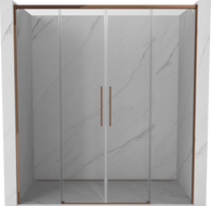 Mexen Rox Duo klizna tuš vrata 190 cm, prozirna, ružičasto zlato - 8C2-190-002-60-00