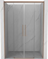 Mexen Rox Duo klizna vrata za tuš 150 cm, prozirna, brušeni bakar - 8C2-150-002-65-00