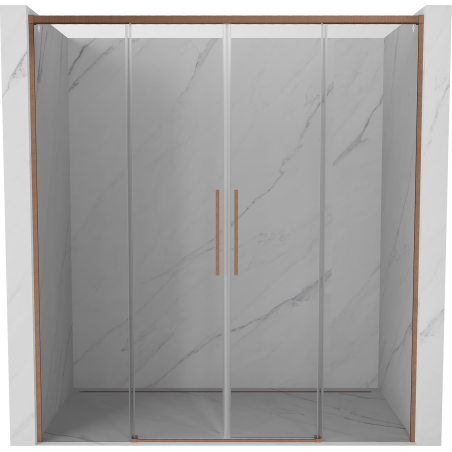 Mexen Rox portes de douche coulissantes 170 cm, transparentes, cuivre brossé - 8C2-170-002-65-00