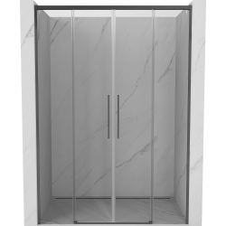 Mexen Rox porte de douche coulissante 140 cm, transparent, gris canon brossé - 8C2-140-002-66-00