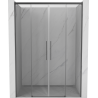 Mexen Rox Duo Sliding Shower Doors 140 cm, Transparent, Brushed Gun Gray - 8C2-140-002-66-00