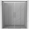 Mexen Rox Duo 170 cm Sliding Shower Doors, Transparent, Brushed Gun Gray - 8C2-170-002-66-00