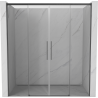 Mexen Rox Schiebetür-Duschwand 200 cm, transparent, gebürstetes Gewehrgrau - 8C2-200-002-66-00